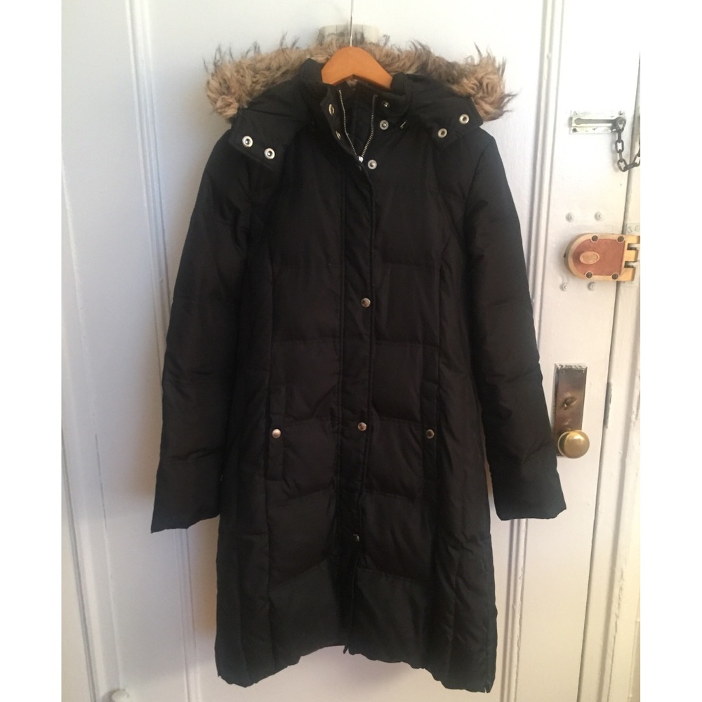 Michael Kors Long Black Puffy Coat